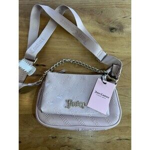 NWT Juicy Couture Double Trouble Crossbody -  Dusty‎ Blush Small Double Handbag